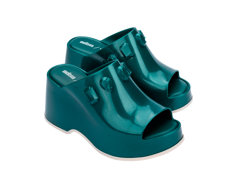 Womens | Patty Stones and Undercover Wedge | Metallic Green