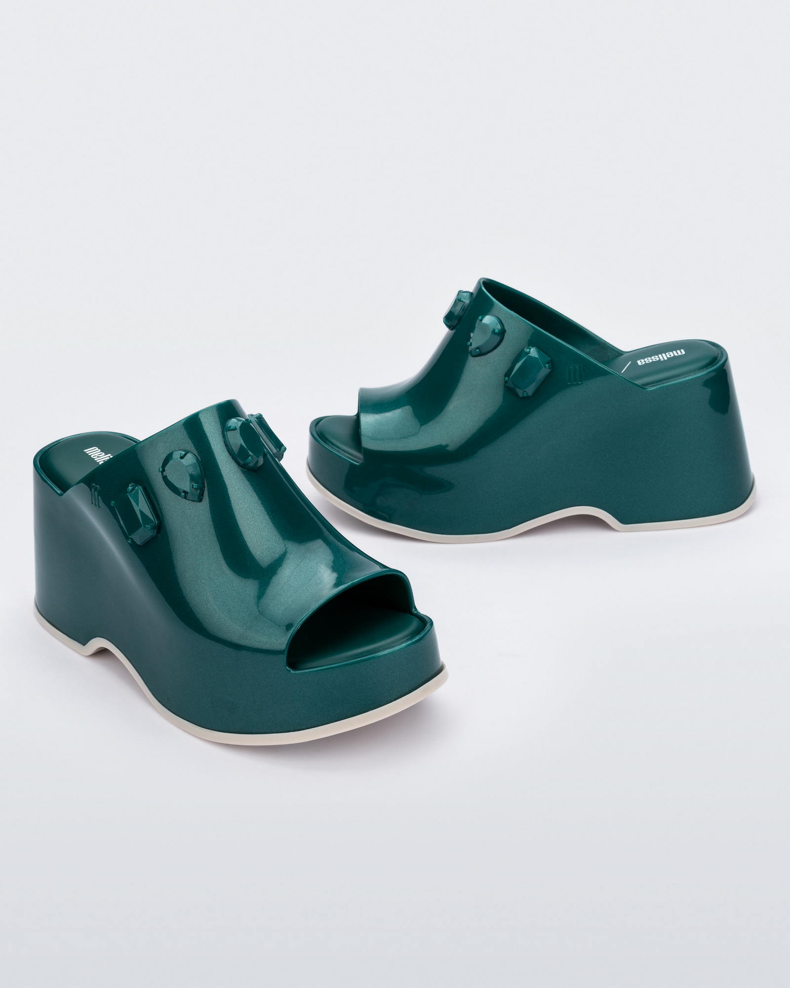Womens | Patty Stones and Undercover Wedge | Metallic Green