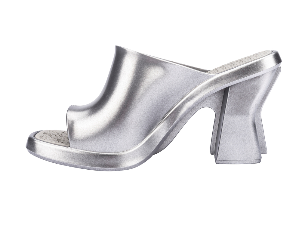 Womens | Melissa and Marc Jacobs Mule | Silv/Grey