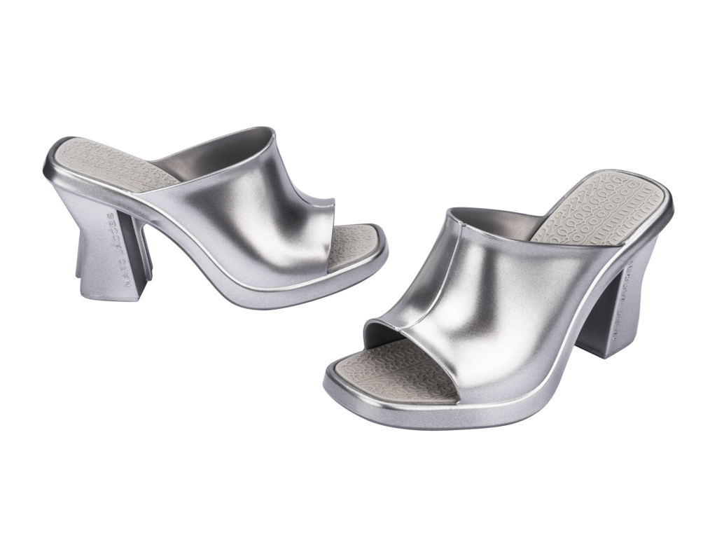 Womens | Melissa and Marc Jacobs Mule | Silv/Grey