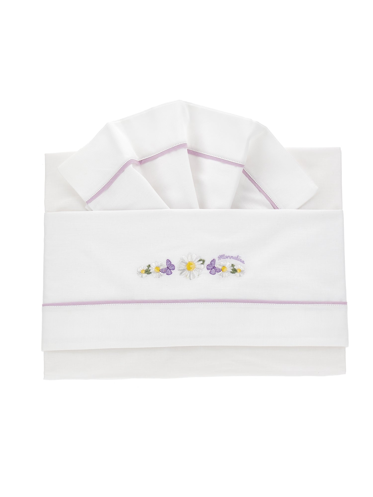 Girls | Daisy Sheet Set | White/Wisteria