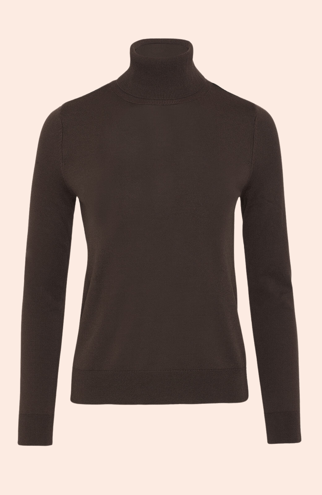 Tipped Turtleneck | Chocolate