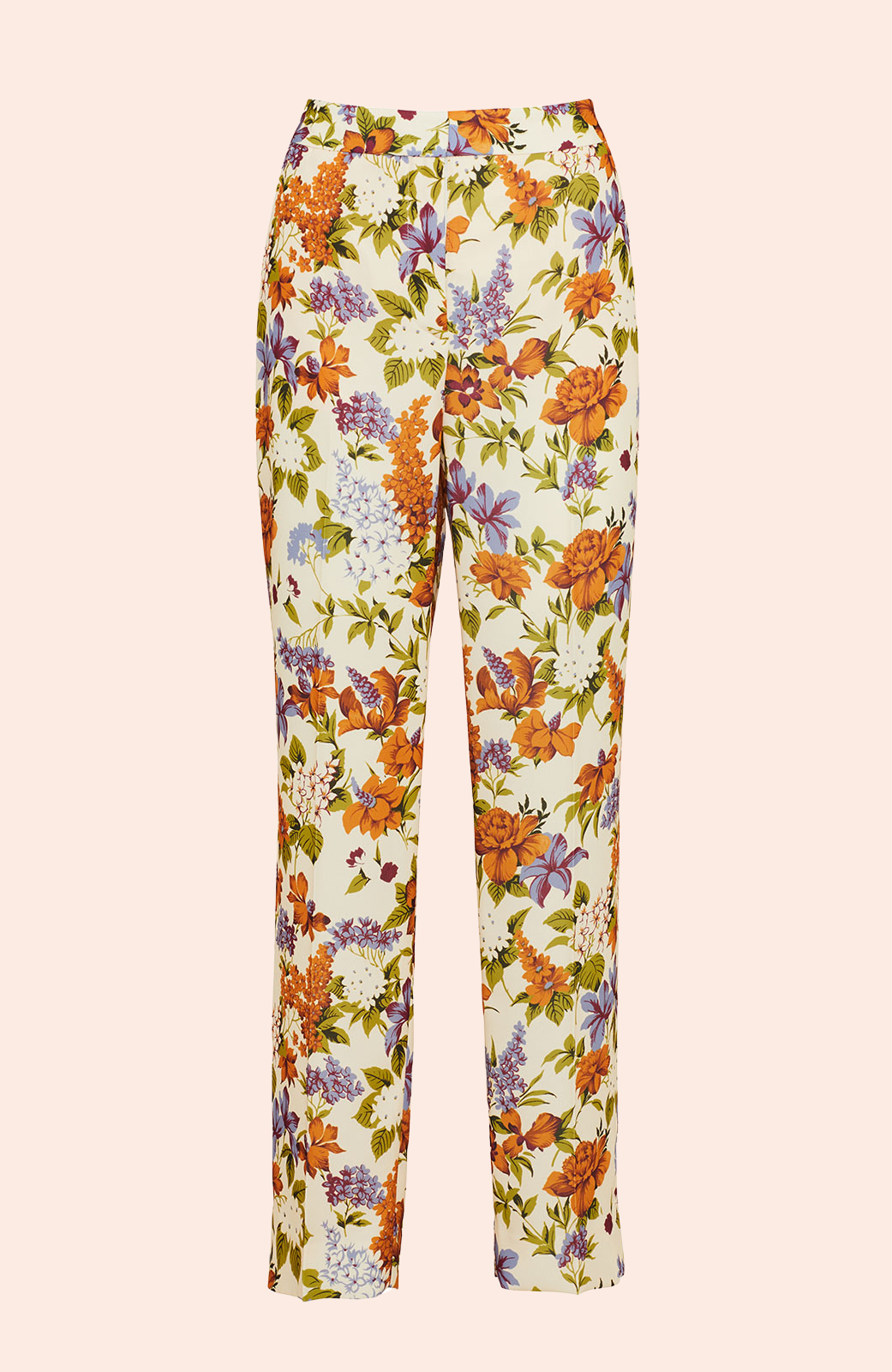 Floral Printed Crepe Erin Pant | Ginger Multi