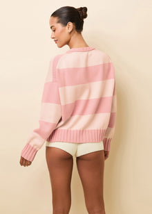 Reva Cotton Sweater Gelato Stripe Tutu Pink / Blush - Solid & Striped