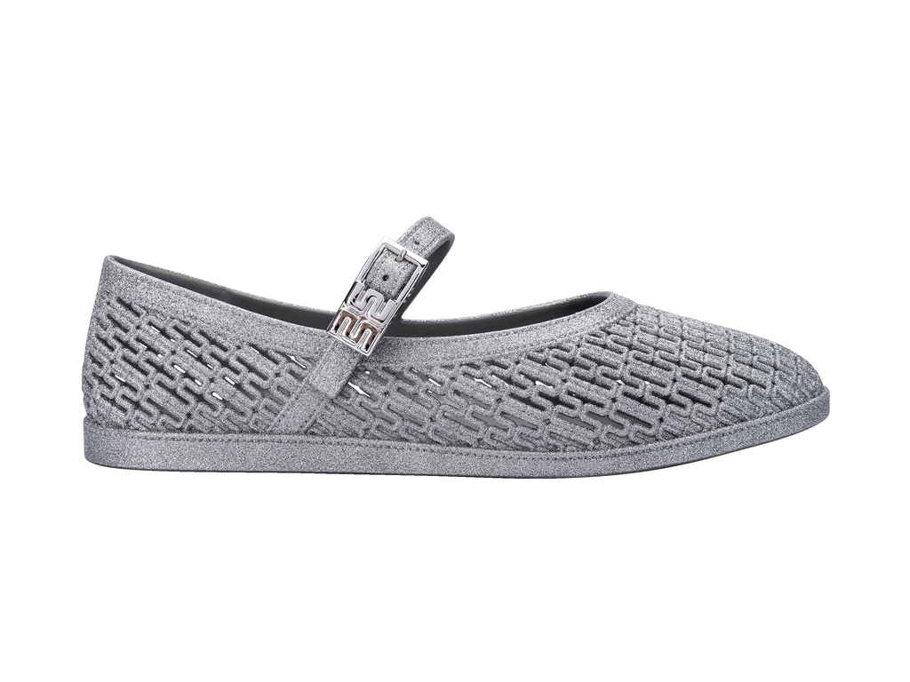 Womens | Harper Glitter Ballerina | Glitter Silver