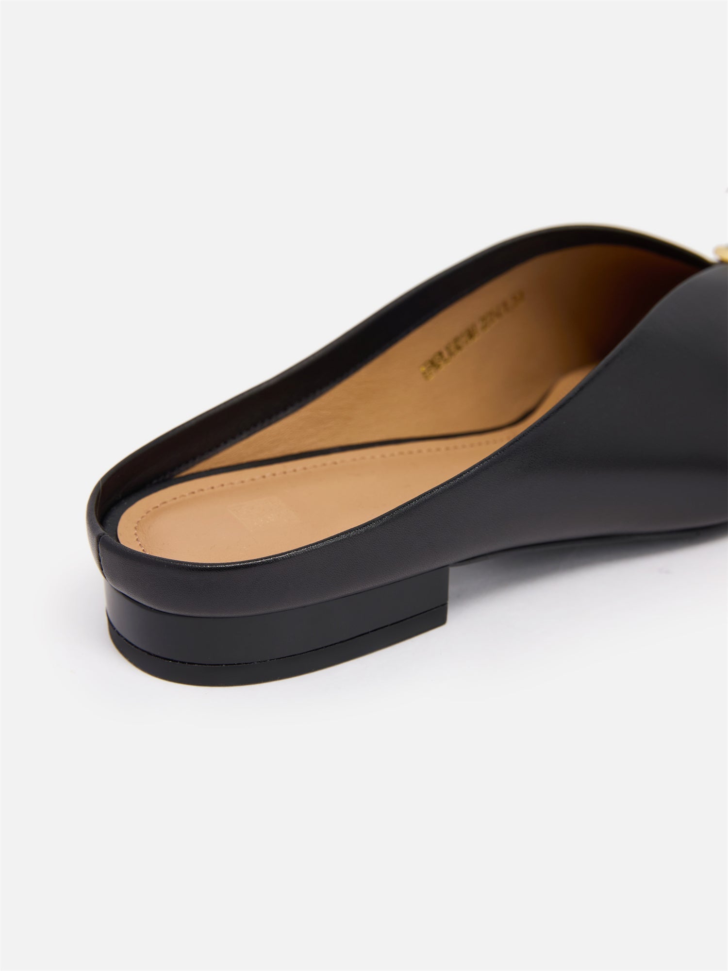 Peony Jade Square-Toe Slides | Black