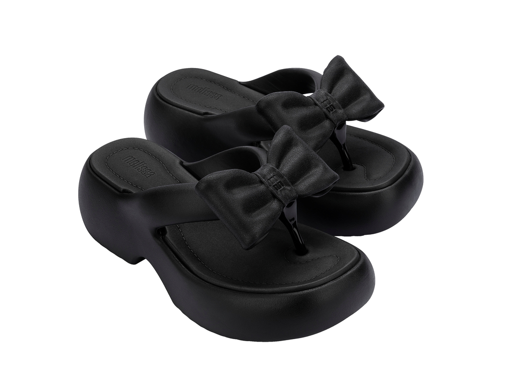 Womens | Free Fuzzy Bow Platform | Black