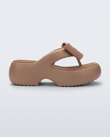 Womens | Free Fuzzy Bow Platform | Brown