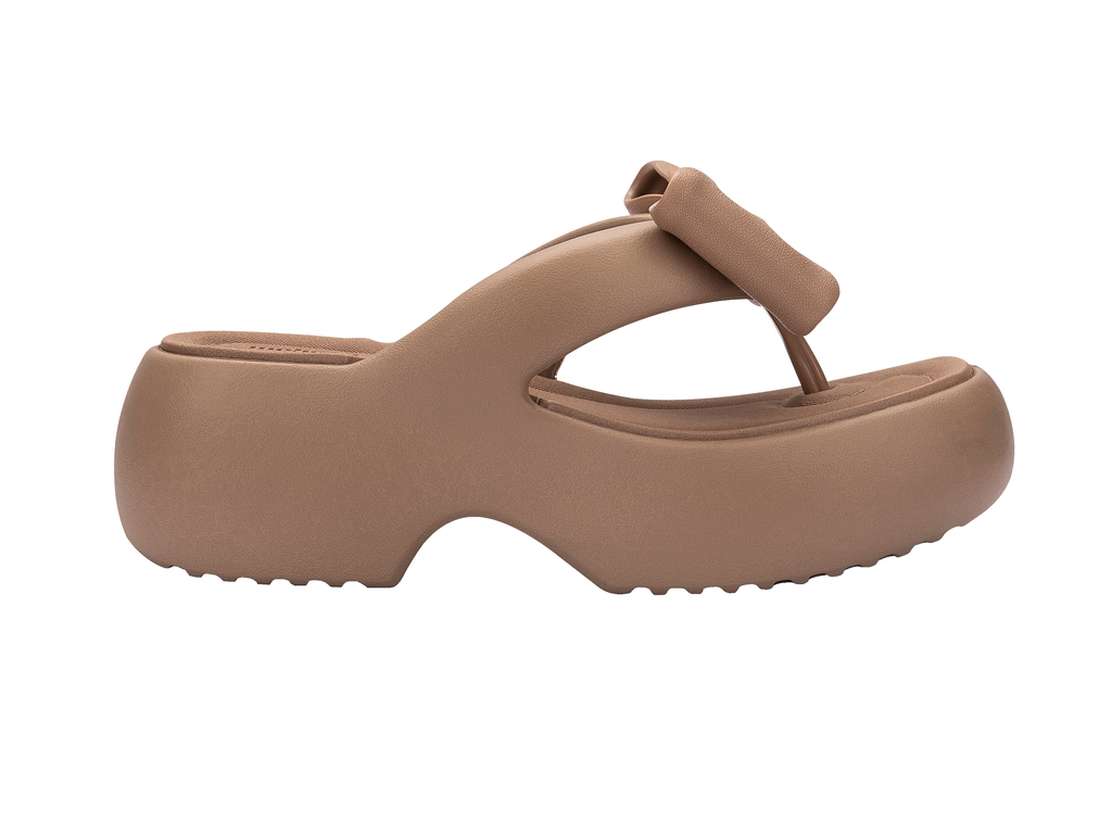 Womens | Free Fuzzy Bow Platform | Brown