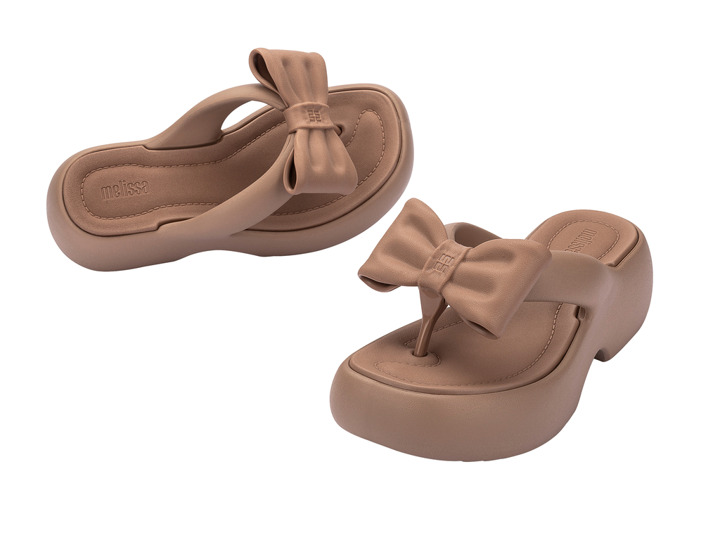 Womens | Free Fuzzy Bow Platform | Brown