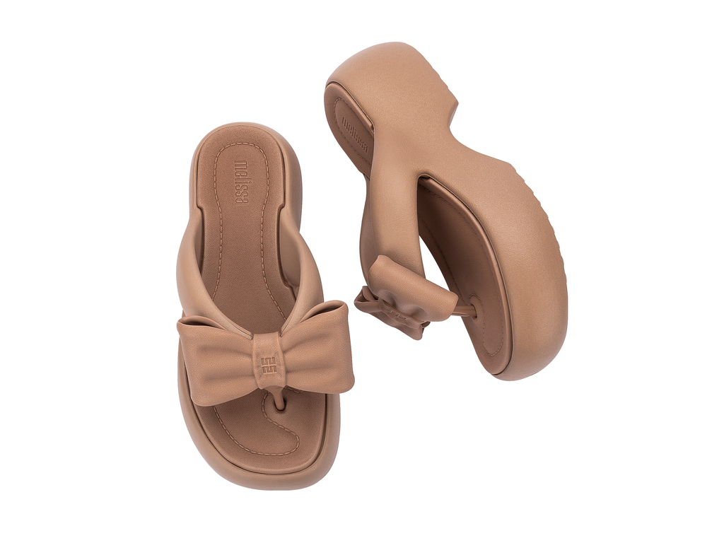 Womens | Free Fuzzy Bow Platform | Brown