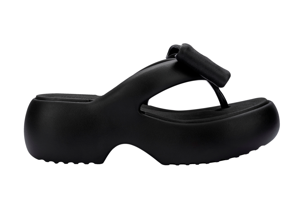 Womens | Free Fuzzy Bow Platform | Black