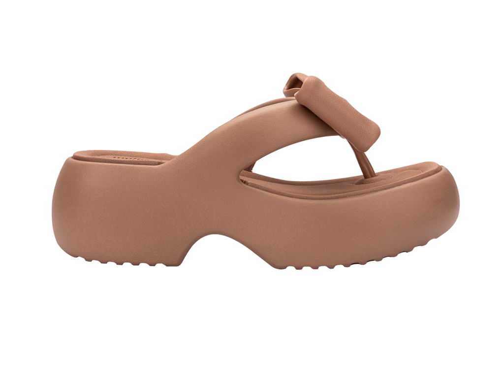 Womens | Free Fuzzy Bow Platform | Brown