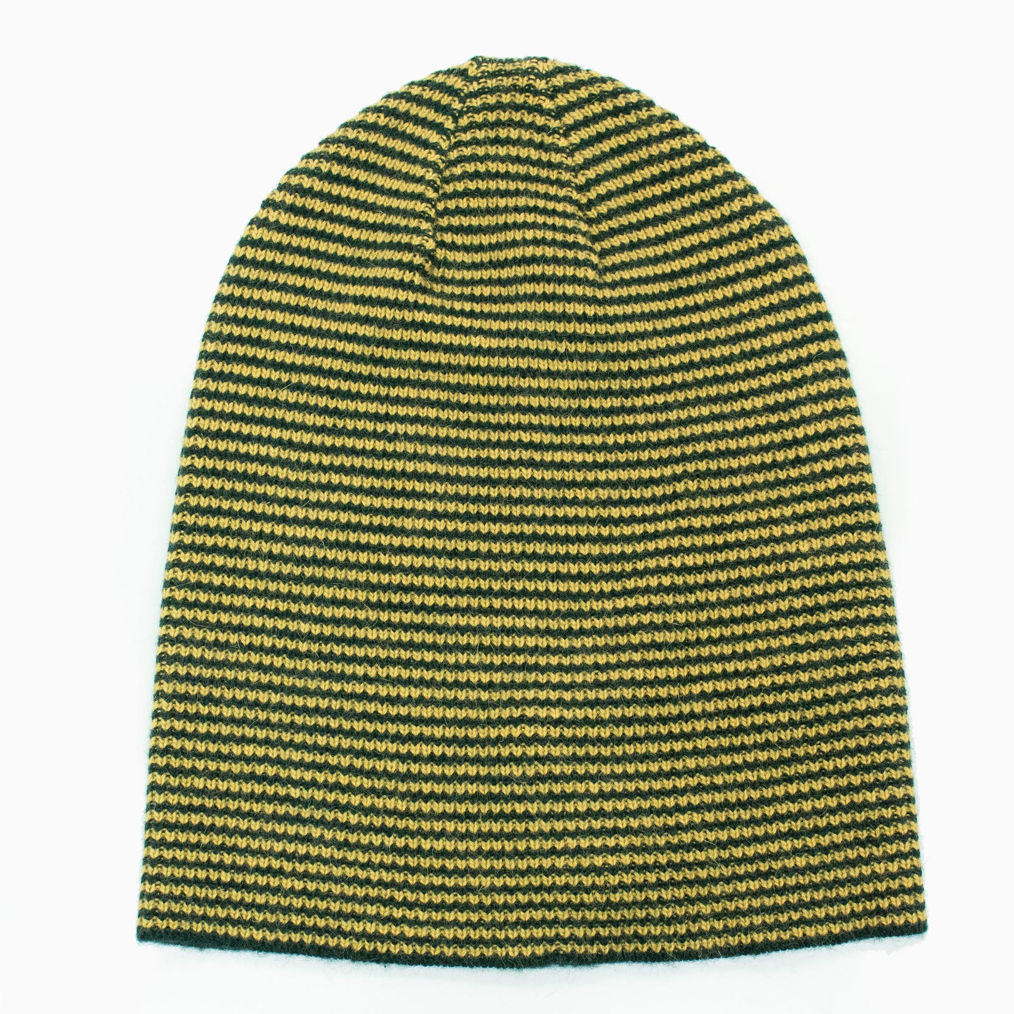 Striped Slouchy Hat | Green/Mustard