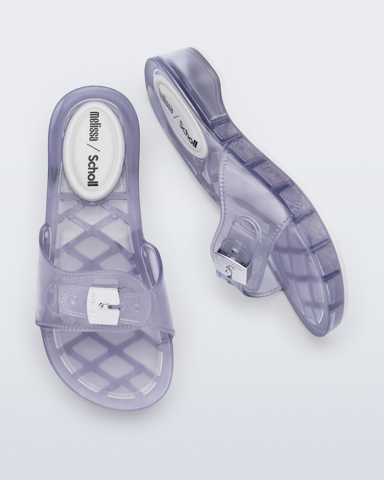 Womens | Pescura Heel and Scholl Slide | Clear