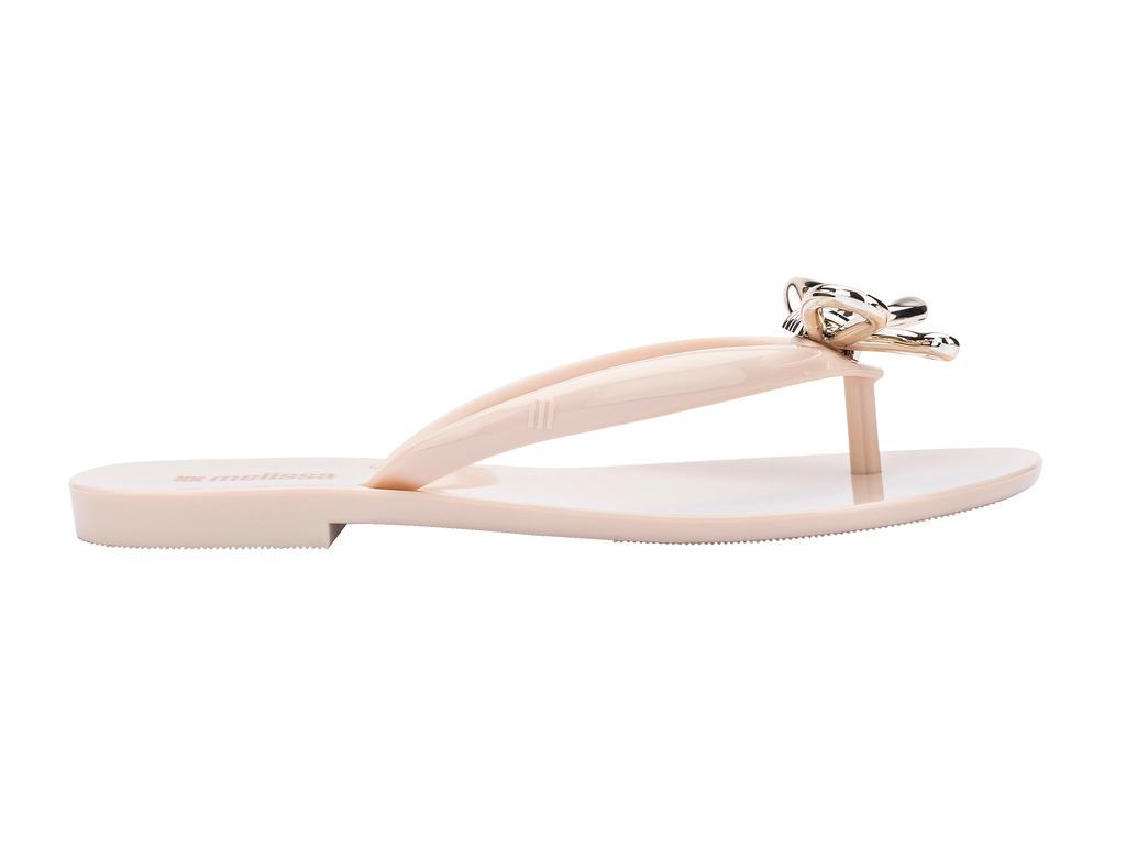 Womens | Harmonic Iris Flip Flop | Beige/Gold