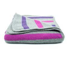 Striped Throw | Grey/Pink