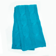 Womens | Big Cable Scarf | Carribean Blue