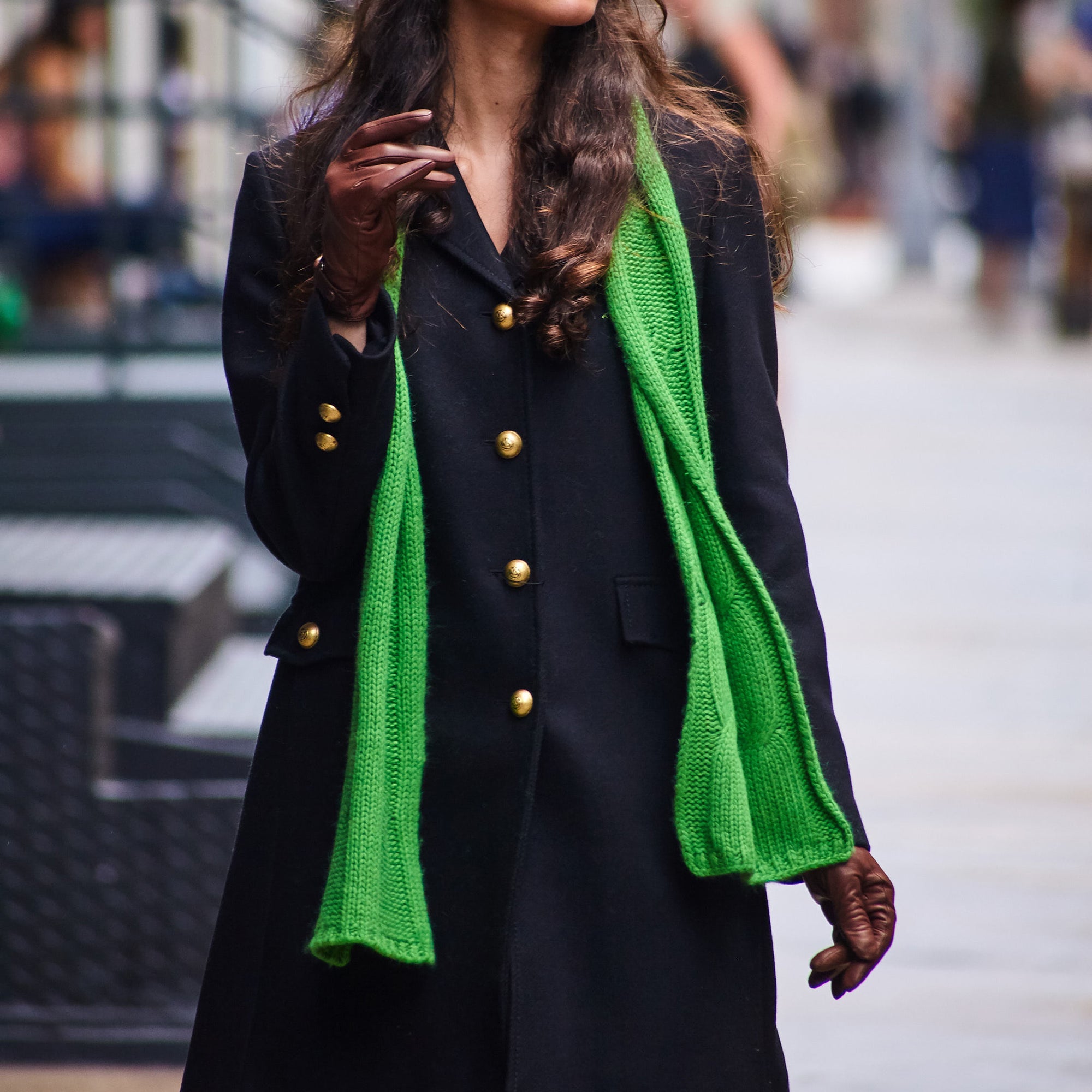 Womens | Big Cable Scarf | Rosemary