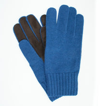 Mens | Gloves with Suede Palm | Happy Blue/Brown