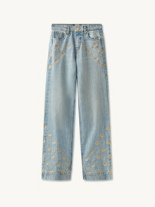 Helena Embroidered Jean | Light Blue