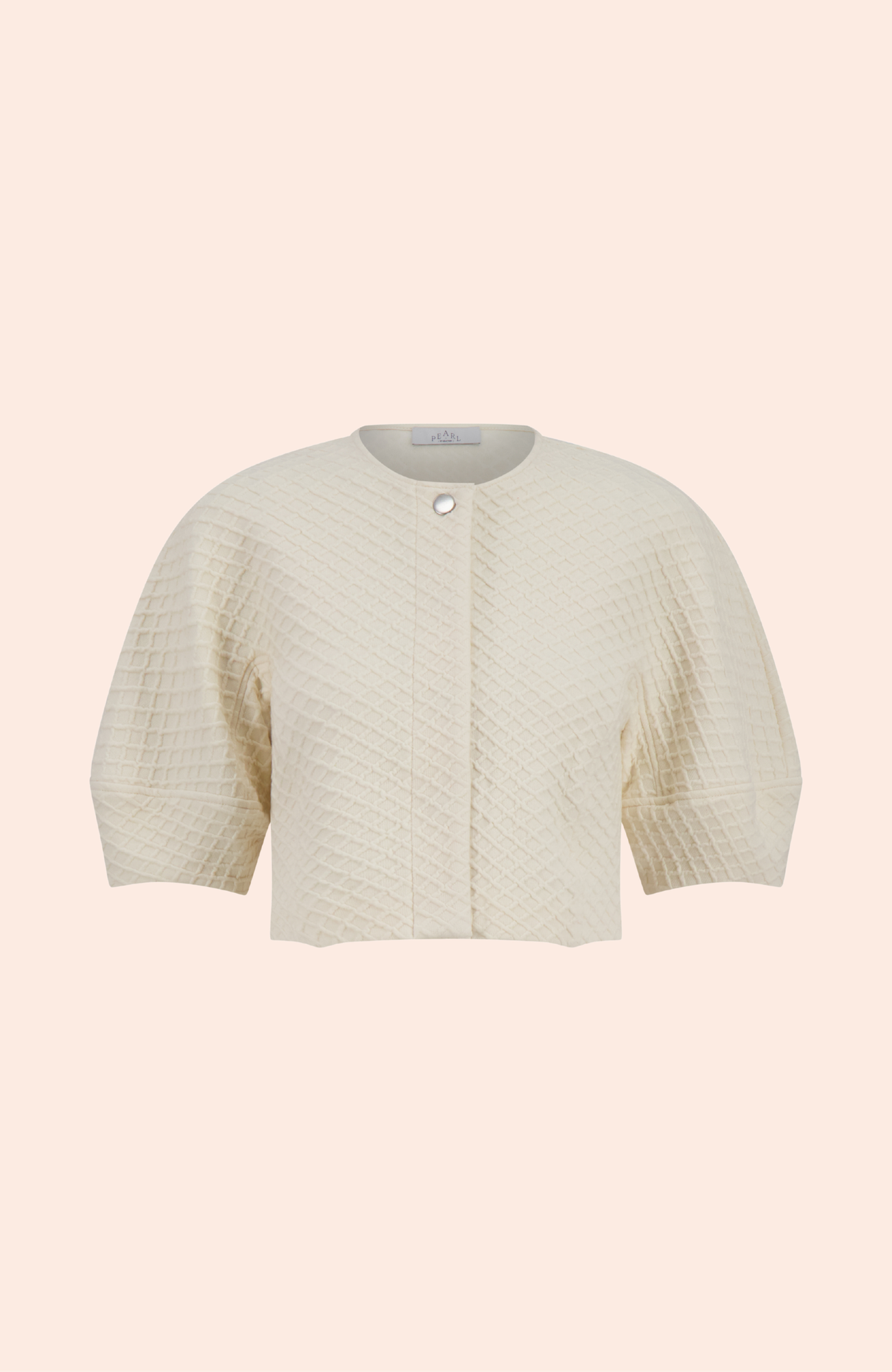 Textured Jersey Jacket | Ivory
