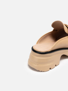 College Style Half-drag Loafers | Camel