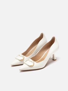 Elegant Auspicious High Heels | White