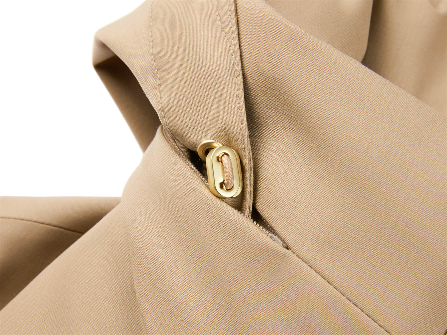 Wool Trench Down Coat | Khaki