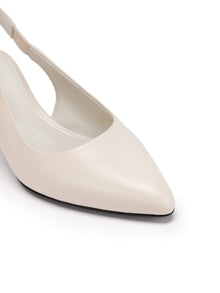 Water Drop Heel Hollow High Heel | White