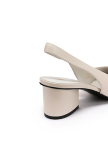 Water Drop Heel Hollow High Heel | White