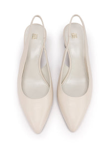 Water Drop Heel Hollow High Heel | White
