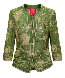 Floral Pattern Jacket | Green