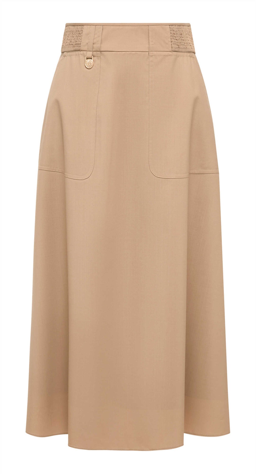 Silk and Wool Skirt | Khaki