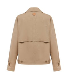 Wool Short Trench Coat | Khaki