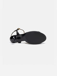 Strappy Fish Mouth Sandal | Black