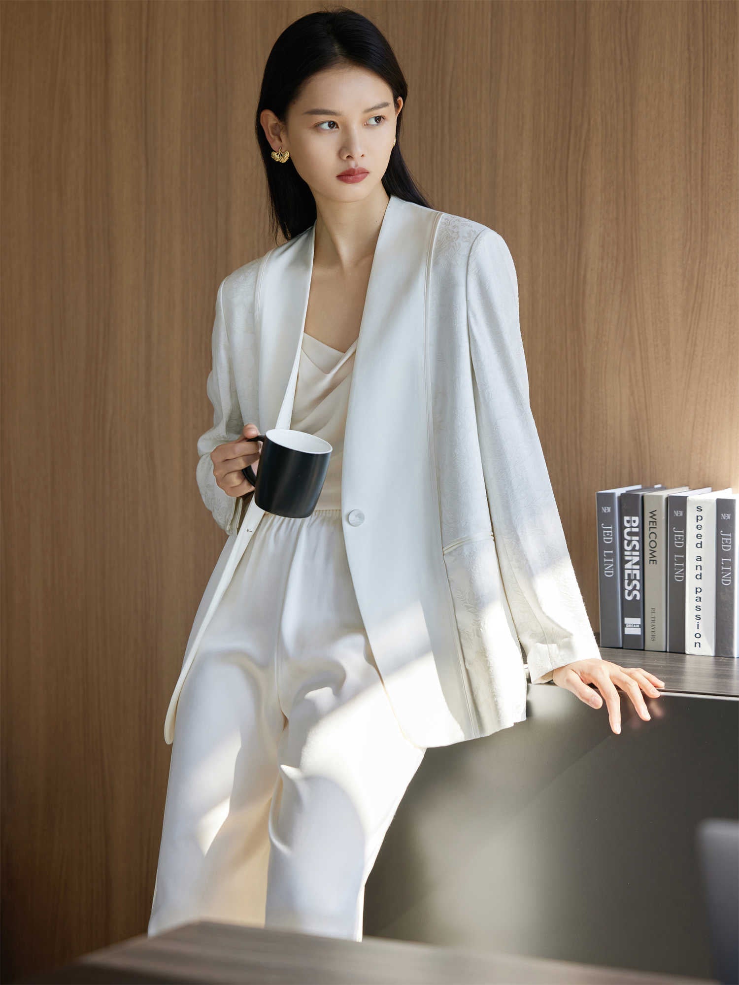 Chinese-Style Blazer | Beige