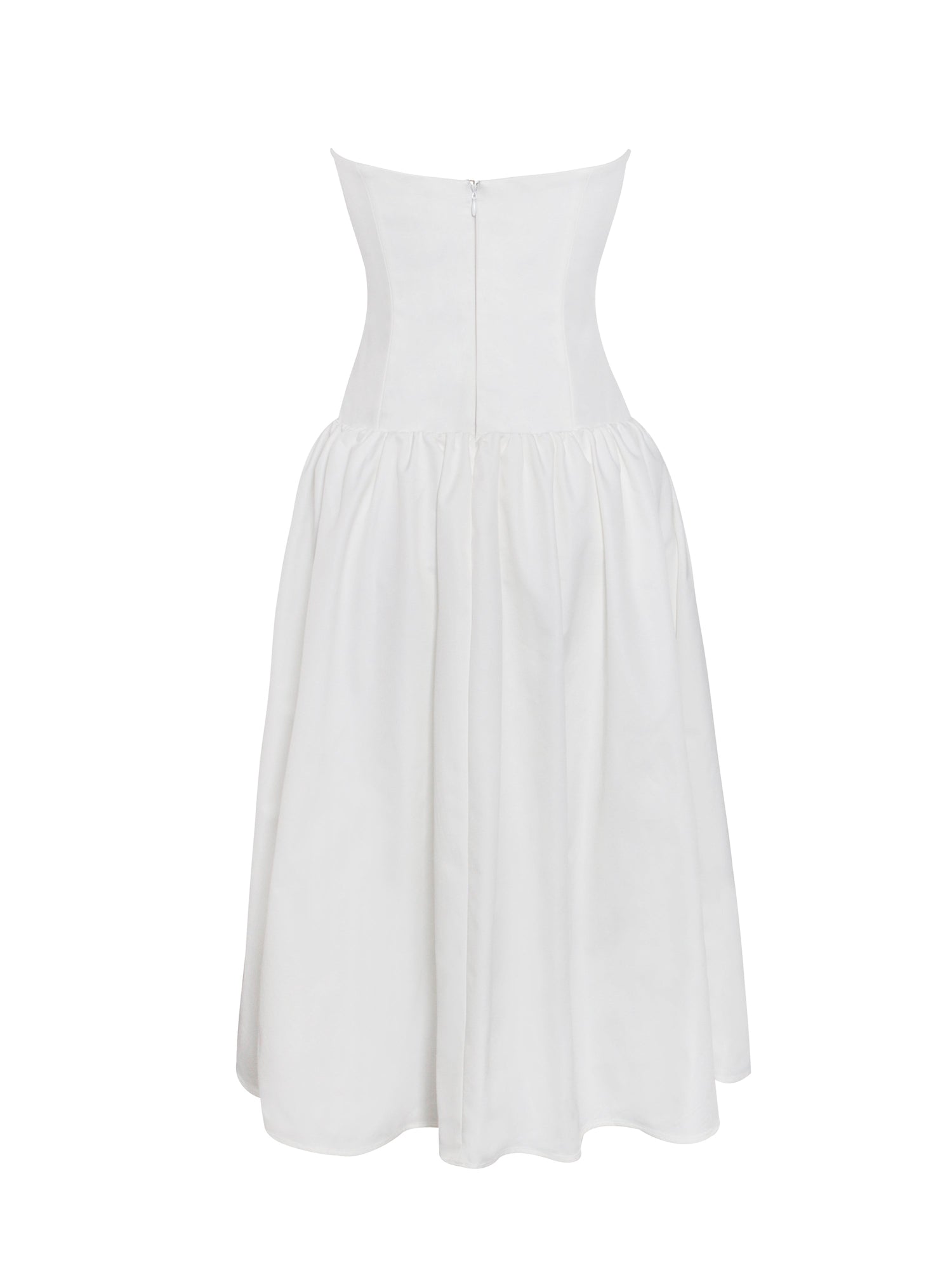 Rowan Lace Drop Waist Corset Sundress | White