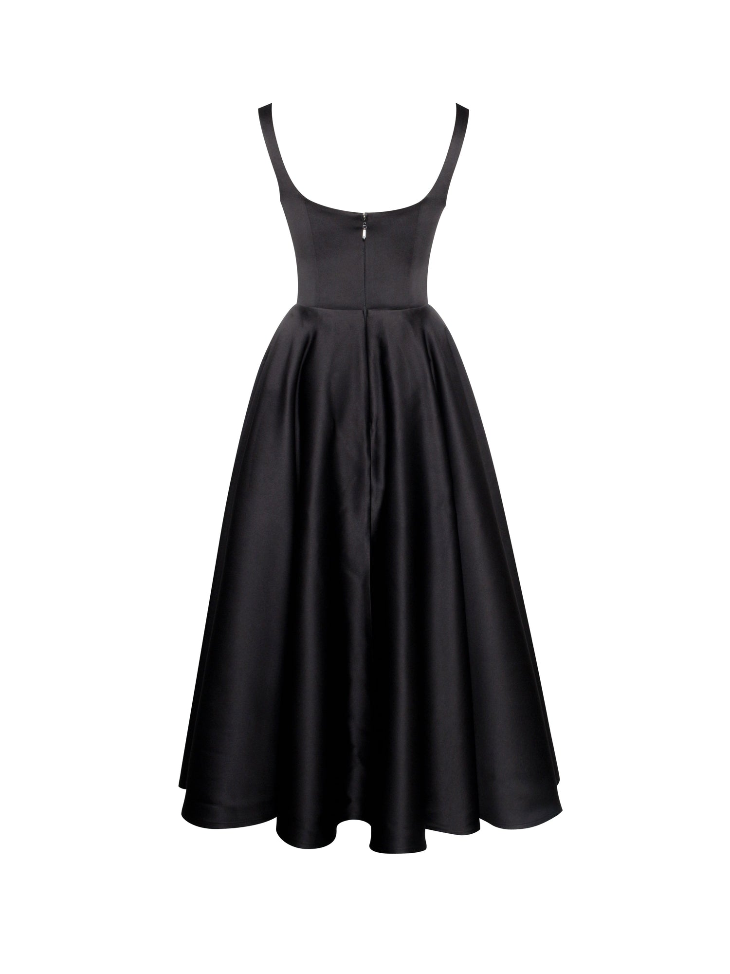 Edda Maxi Gown with White Bow | Black