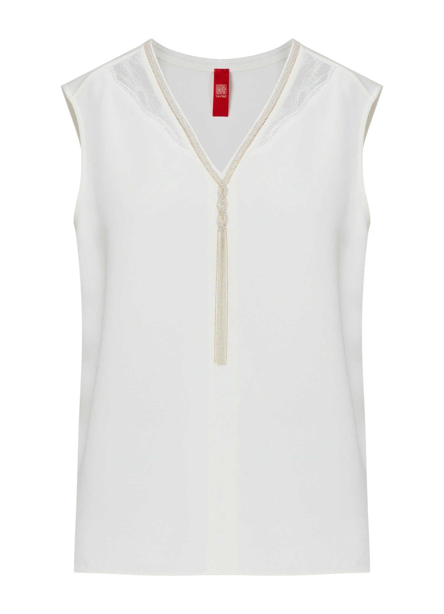 Silk Inner Sleeveless Top | White