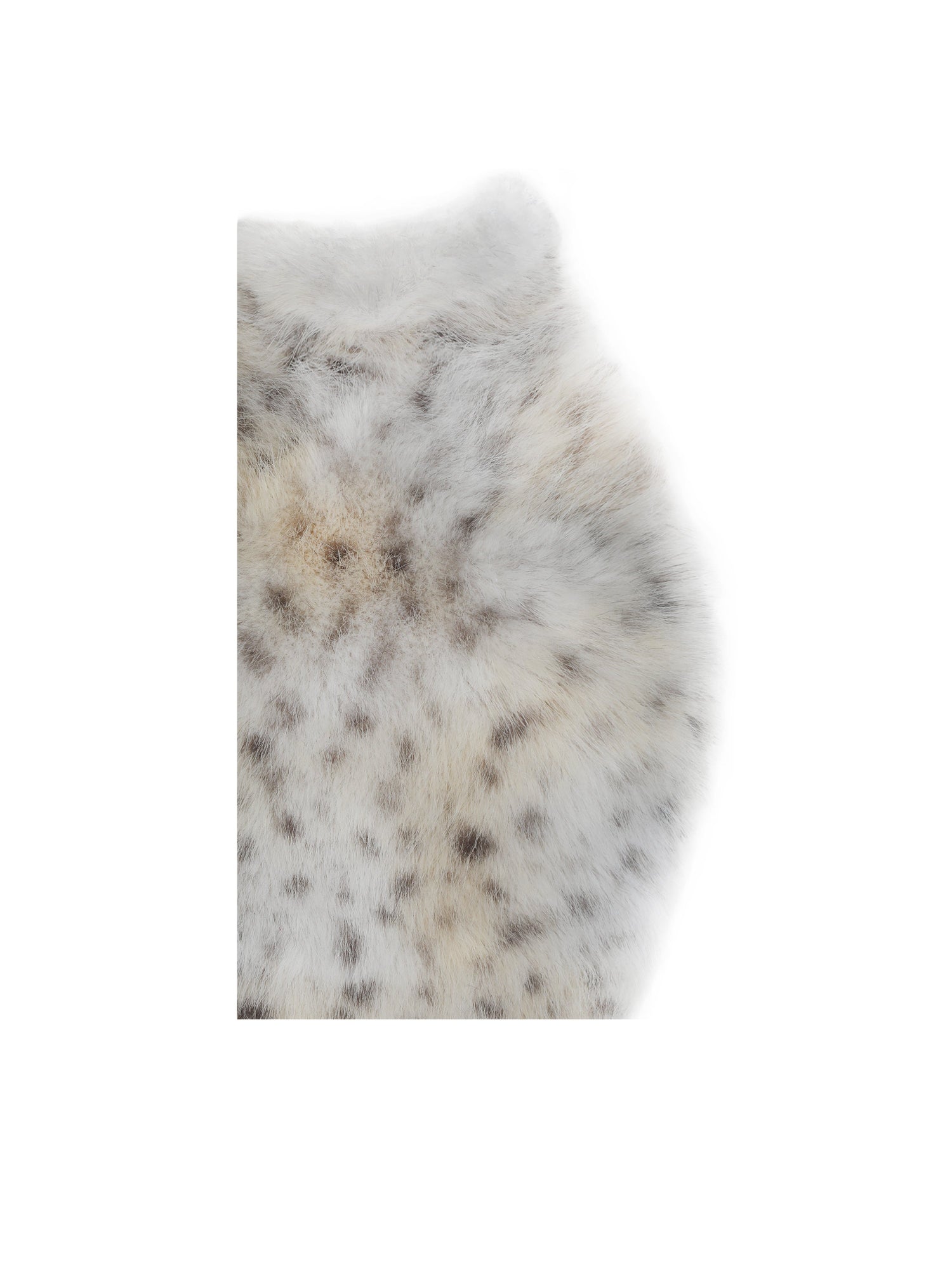 Sasha Cheetah Backless Contoured Fur Halter Top | Tan