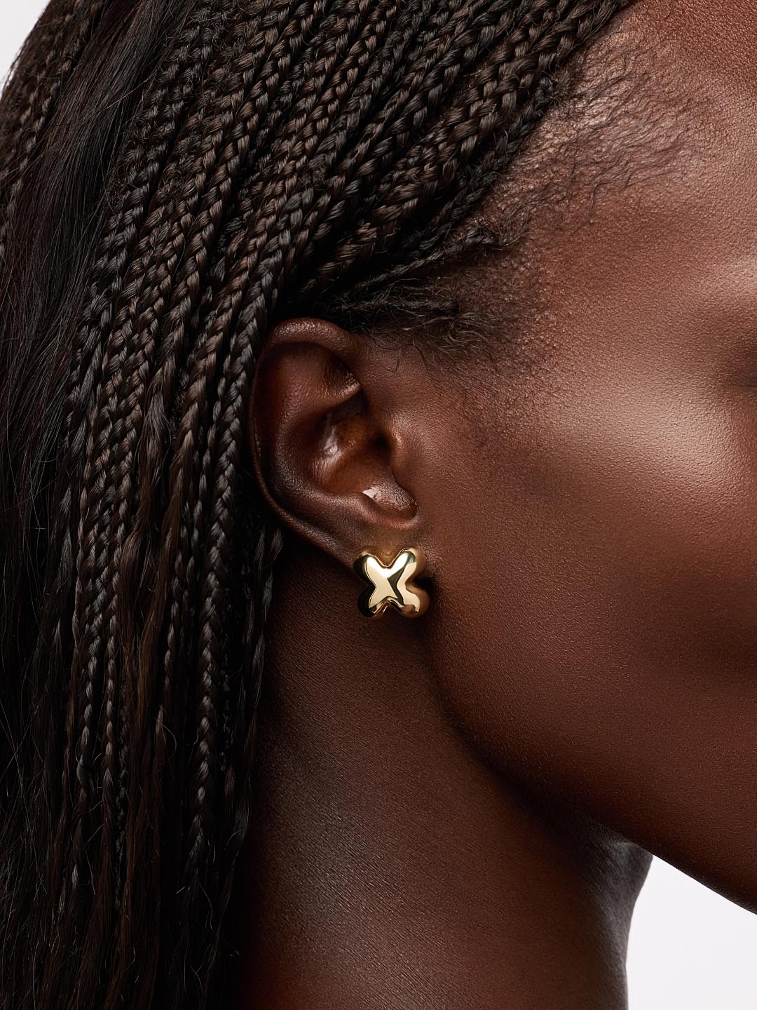 Cassia Stud Earrings | 14K Gold on Brass