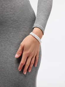 Ora Watch Strap Bracelet | 14K Gold on Stainless Steel | White/White Ceramic