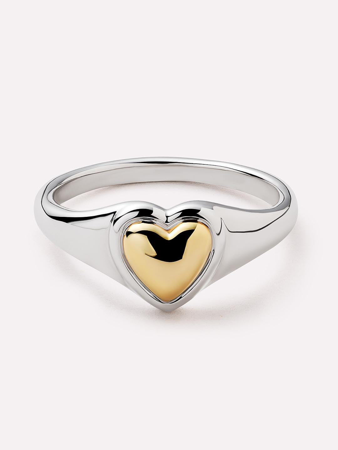 Elysia Signet Ring | Rhodium on Brass/14K Gold on Brass