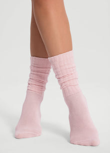 Unisex Cotton Slouch Socks | Ballet Pink