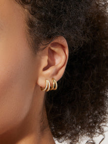 Ana Luisa Jewelry Earring Huggie Small Hoop Earrings Jesse Silver