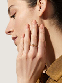 Cleo Snake Ring | 14K Gold on Brass | Cubic Zirconia