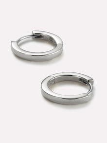 Huggie Hoops | Rhodium on Brass