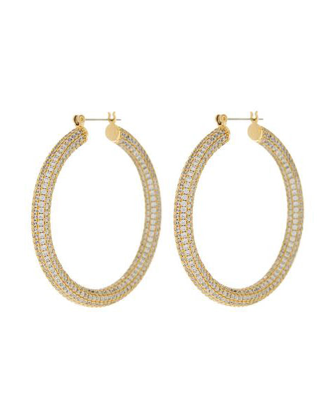 Pave Amalfi Hoops | Gold