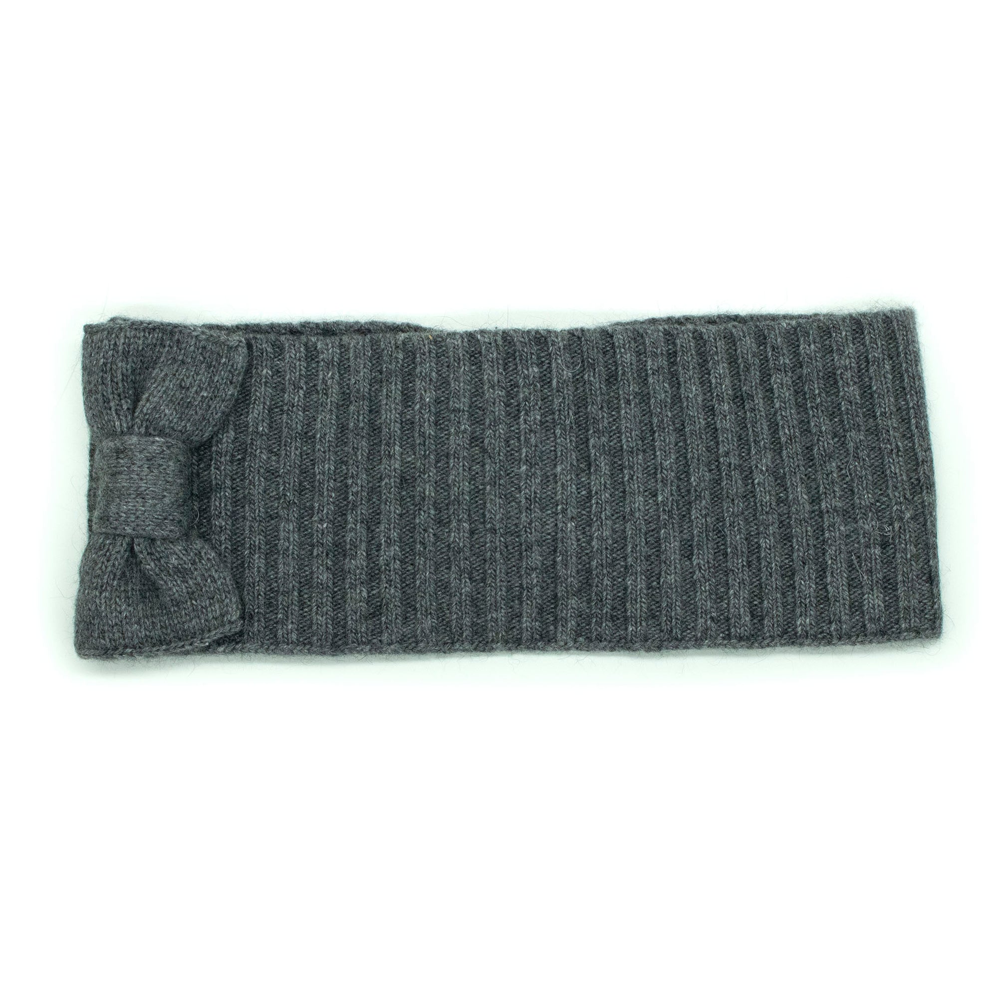 Womens | Headband with Bow | Medium Grey